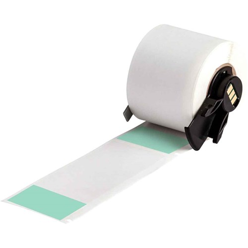 Brady M6-33-427-GR Self-Laminating Vinyl Wrap Around Labels - 4"x 1.5" - Green - /Clear