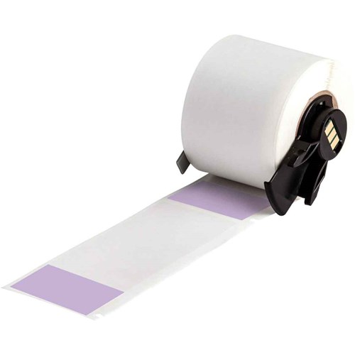 Brady M6-33-427-PL Self-Laminating Vinyl Wrap Around Labels - 4"x 1.5" - Purple/Clear