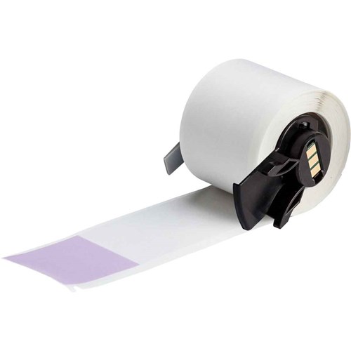 Brady M6-34-427-PL Self-Laminating Vinyl Wrap Around Labels - 6"x 1.5" - Purple/Clear