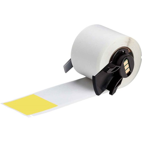 Brady M6-34-427-YL Self-Laminating Vinyl Wrap Around Labels - 6"x 1.5" - Yellow/Clear