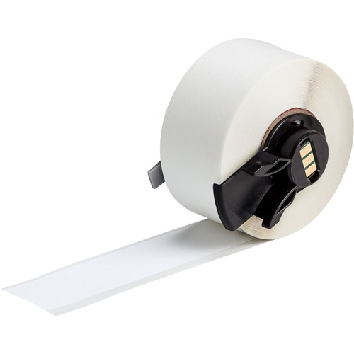 Brady M6C-1000-489 Ultra Aggressive Polyester Labels - 1" W x 50 ' L - White