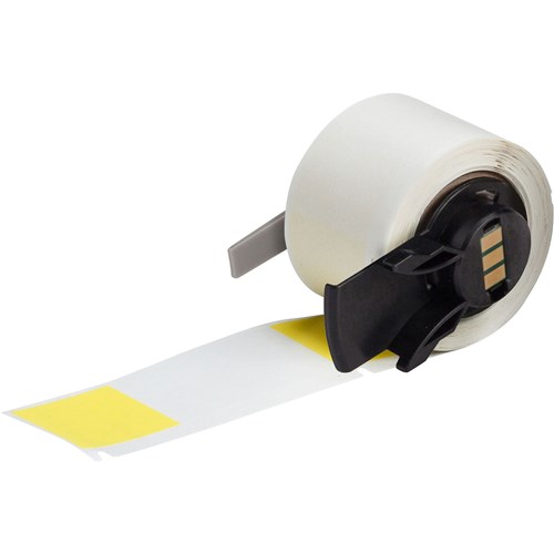 Brady M6-75-461-YL Self-Laminating Cryogenic Polyester Labels - 2.625" x 1" - Yellow/Clear