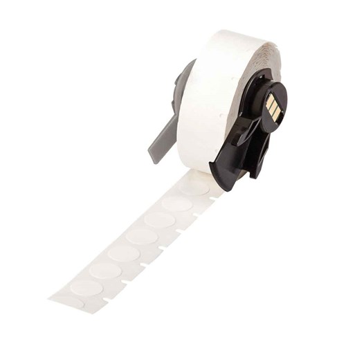 Brady M6-83-499 Aggressive Adhesive Multi-Purpose Nylon Labels - 0.5" Dia - White