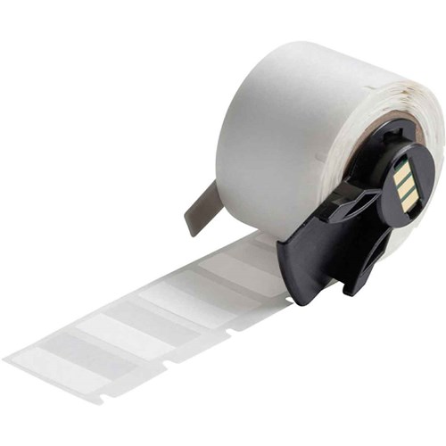 Brady M6-96-427 Self-Laminating Vinyl Wrap Around Labels - 0.75"x 1" - White/Clear