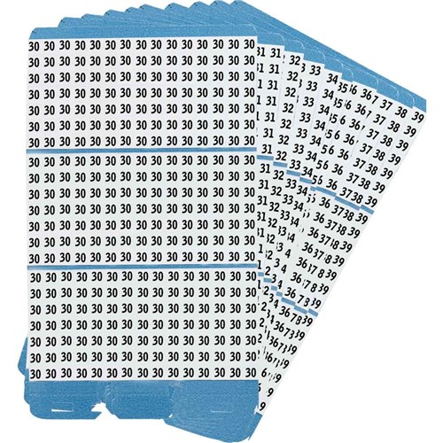 Brady PWM-30-39 Wire Marker Porta-Pack 10 Pack Refill, Legend 30-39,B-500