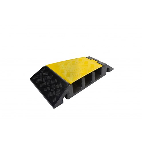 Wearwell PWR.3CH.HD.RC.BYL - PowerHouse Right Corner - 19.75" x 12" x 3" - Black w/Yellow