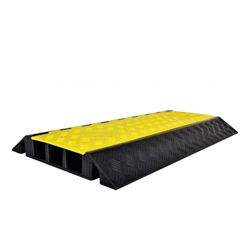 Wearwell PWR.3CHAN.HD.BYL - POWERHOUSE 3 Channel- 36” Straight HD - 36"x 19.75" x 3" - Black w/Yellow