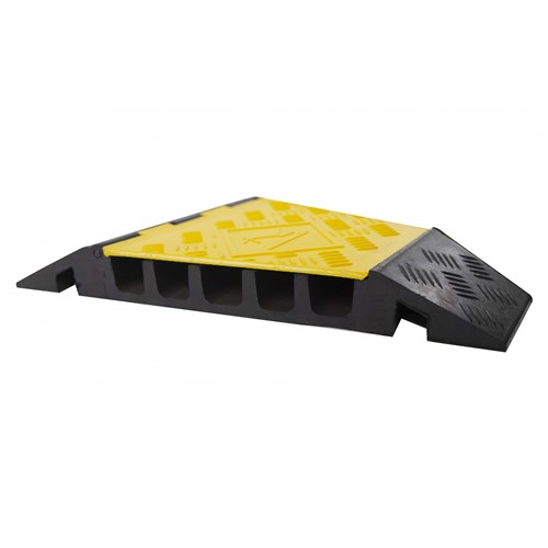 Wearwell PWR.5CH.HD.RC.BYL - PowerHouse Right Corner - 19.75" x 12" x 2.25" - Black w/Yellow