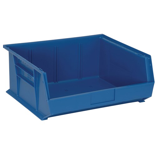 Quantum Storage Systems QUS250-BL - Ultra Stack and Hang Bin - I.D. 14" L x 14.75" W x 6.75" H - Blue - 6/Carton