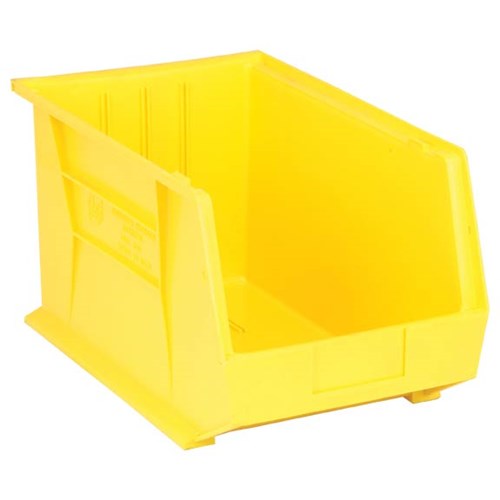 Quantum Storage Systems QUS260-YL - Ultra Stack and Hang Bin - I.D. 17.125" L x 10" W x 9.75" H - Yellow - 4/Carton