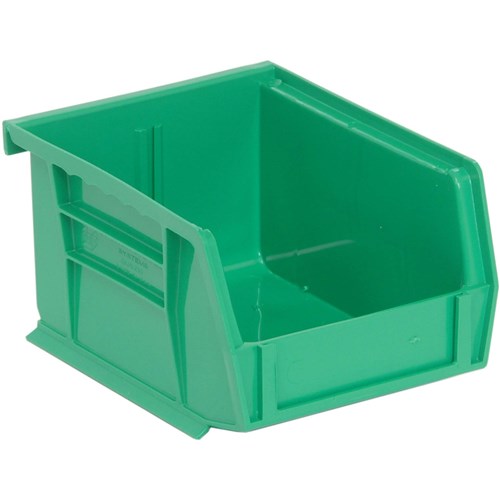 Quantum Storage Systems QUS210-GN - Ultra Stack and Hang Bin - I.D. 4.75" L x 3.4375" W x 2.8125" H - Green - 24/Carton