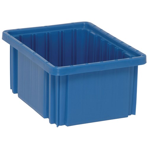 Quantum Storage Systems DG91050-BL - Dividable Grid Tote Box - I.D. 9.1875" L x 6.5625" W x 4.5" H - Blue - 20/Carton