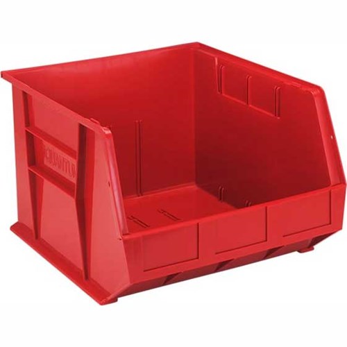 Quantum Storage Systems QUS270-RD - Ultra Stack and Hang Bin - I.D. 17.125" L x 14.75" W x 10.25" H - Red - 3/Carton