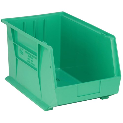 Quantum Storage Systems QUS260-GN - Ultra Stack and Hang Bin - I.D. 17.125" L x 10" W x 9.75" H - Green - 4/Carton