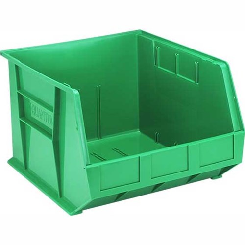 Quantum Storage Systems QUS270-GN - Ultra Stack and Hang Bin - I.D. 17.125" L x 14.75" W x 10.25" H - Green - 3/Carton