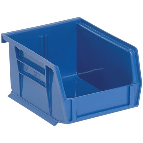 Quantum Storage Systems QUS210-BL - Ultra Stack and Hang Bin - I.D. 4.75" L x 3.4375" W x 2.8125" H - Blue - 24/Carton