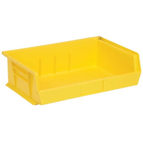 Quantum Storage Systems QUS245-YL - Ultra Stack and Hang Bin - I.D. 10.25" L x 15" W x 4.75" H - Yellow - 6/Carton