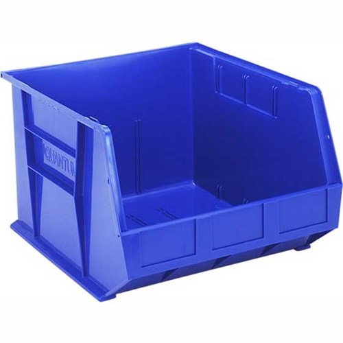 Quantum Storage Systems QUS270-BL - Ultra Stack and Hang Bin - I.D. 17.125" L x 14.75" W x 10.25" H - Blue - 3/Carton