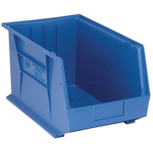 Quantum Storage Systems QUS260-BL - Ultra Stack and Hang Bin - I.D. 17.125" L x 10" W x 9.75" H - Blue - 4/Carton