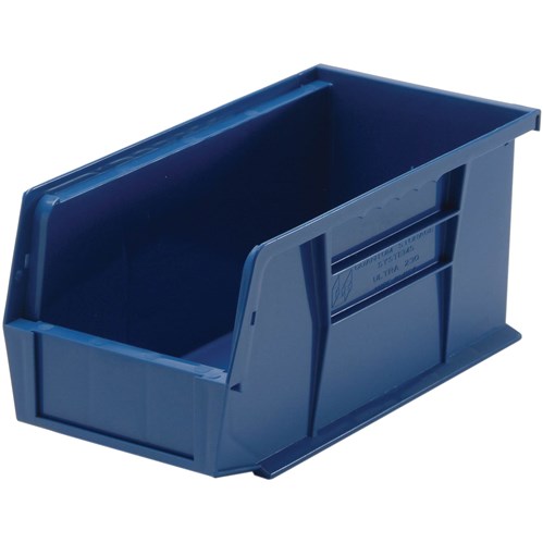 Quantum Storage Systems QUS230-BL - Ultra Stack and Hang Bin - I.D. 10.25" L x 4.375" W x 4.75" H - Blue - 12/Carton