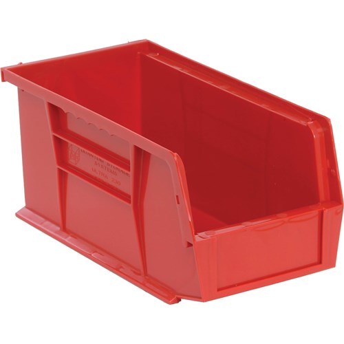 Quantum Storage Systems QUS230-RD - Ultra Stack and Hang Bin - I.D. 10.25" L x 4.375" W x 4.75" H - Red - 12/Carton