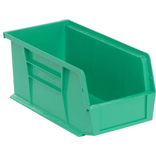 Quantum Storage Systems QUS230-GN - Ultra Stack and Hang Bin - I.D. 10.25" L x 4.375" W x 4.75" H - Green - 12/Carton