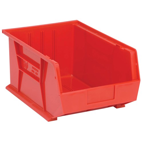 Quantum Storage Systems QUS255-RD - Ultra Stack and Hang Bin - I.D. 15.125" L x 10" W x 7.75" H - Red - 4/Carton