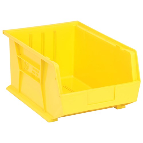 Quantum Storage Systems QUS255-YL - Ultra Stack and Hang Bin - I.D. 15.125" L x 10" W x 7.75" H - Yellow - 4/Carton