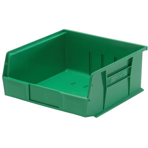 Quantum Storage Systems QUS235-GN - Ultra Stack and Hang Bin - I.D. 10.25" L x 10" W x 4.75" H - Green - 6/Carton