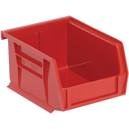 Quantum Storage Systems QUS210-RD - Ultra Stack and Hang Bin - I.D. 4.75" L x 3.4375" W x 2.8125" H - Red - 24/Carton