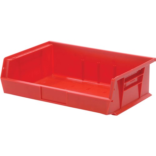 Quantum Storage Systems QUS245-RD - Ultra Stack and Hang Bin - I.D. 10.25" L x 15" W x 4.75" H - Red - 6/Carton