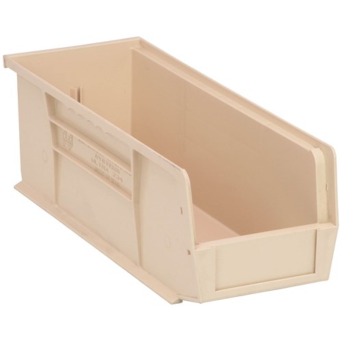 Quantum Storage Systems QUS234-IV - Ultra Stack and Hang Bin - I.D. 14.0625" L x 4.375" W x 4.75" H - Ivory - 12/Carton