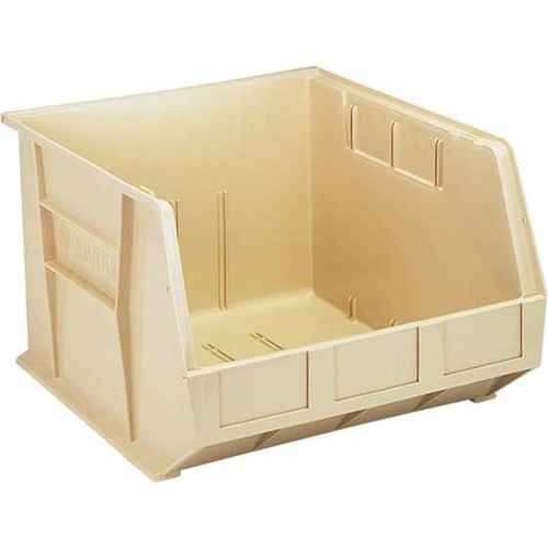 Quantum Storage Systems QUS270-IV - Ultra Stack and Hang Bin - I.D. 17.125" L x 14.75" W x 10.25" H - Ivory - 3/Carton