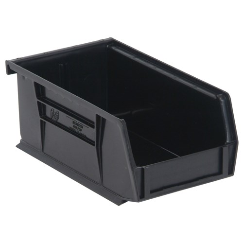 Quantum Storage Systems QUS220-BK - Ultra Stack and Hang Bin - I.D. 6.75" L x 3.4375" W x 2.8125" H - Black - 24/Carton