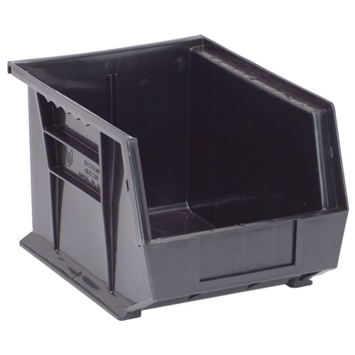 Quantum Storage Systems QUS239-BK - Ultra Stack and Hang Bin - I.D. 10" L x 6.5625" W x 6.75" H - Black - 6/Carton