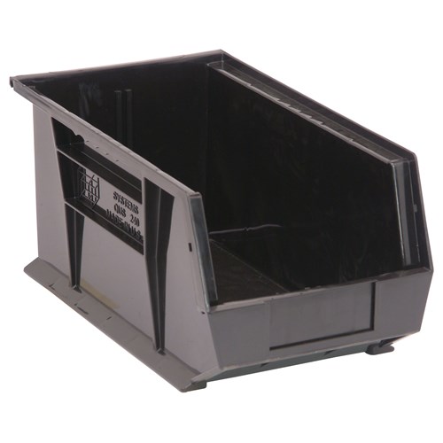 Quantum Storage Systems QUS240-BK - Ultra Stack and Hang Bin - I.D. 14" L x 6.5625" W x 6.75" H - Black - 12/Carton