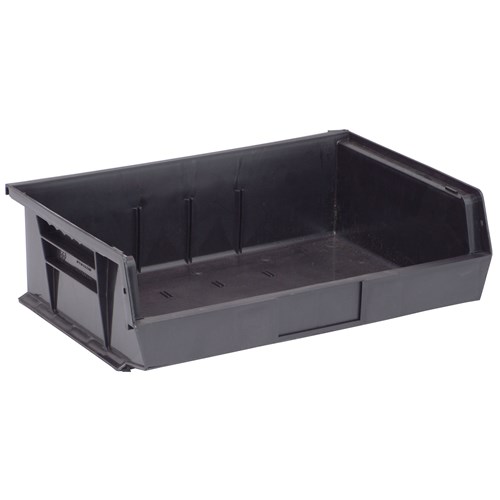 Quantum Storage Systems QUS245-BK - Ultra Stack and Hang Bin - I.D. 10.25" L x 15" W x 4.75" H - Black - 6/Carton