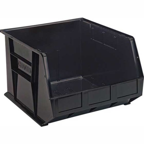 Quantum Storage Systems QUS270-BK - Ultra Stack and Hang Bin - I.D. 17.125" L x 14.75" W x 10.25" H - Black - 3/Carton