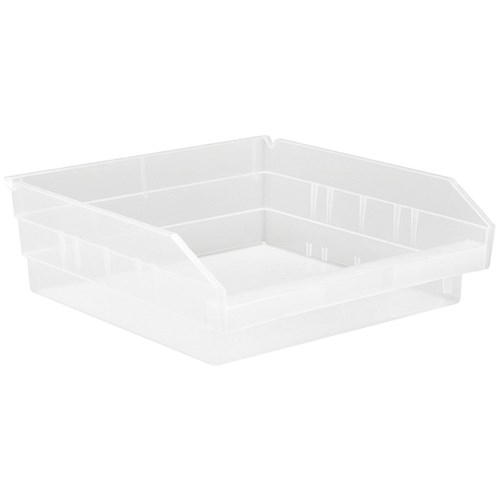 Quantum Storage Systems QSB109CL - Clear-View Series Economy Shelf Bin - 11.625" x 11.125" x 4" - 8/Carton