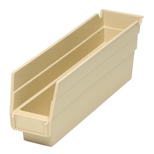 Quantum QSB103-IV - Economy 4" Shelf Bins - 17.875" x 4.125" x 4" - Ivory - 20/Carton