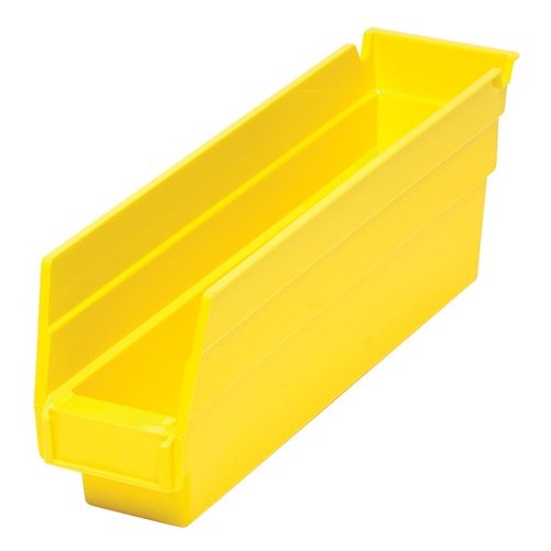 Quantum QSB101-YL - Economy 4" Shelf Bins - 11.625" x 4.125" x 4" - Yellow - 36/Carton