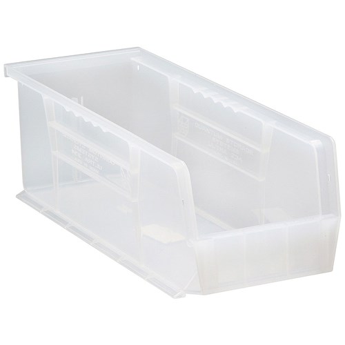 Quantum Storage Systems QUS234CL - Clear-View Series Ultra Hang & Stack Bin - 14.75" x 5.5" x 5" - Clear - 12/Carton