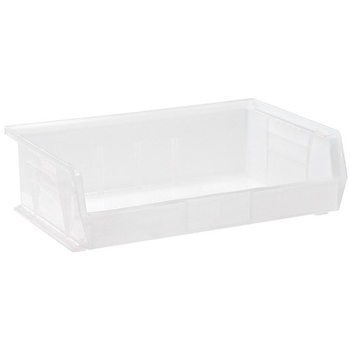 Quantum Storage Systems QUS245CL - Clear-View Series Ultra Hang & Stack Bin - 10.875" x 16.5" x 5" - Clear - 6/Carton