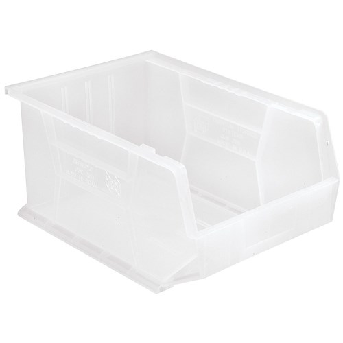 Quantum Storage Systems QUS255CL - Clear-View Series Ultra Hang & Stack Bin - 16" x 11" x 8" - Clear - 4/Carton