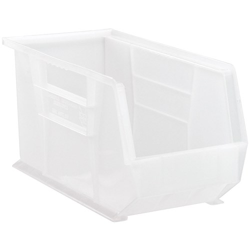 Quantum Storage Systems QUS265CL - Clear-View Series Ultra Hang & Stack Bin - 18" x 8.25" x 9" - Clear - 6/Carton