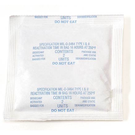 SCS 2PLDES150 - 2U Tyvek™ Desiccant Plastic Pouch - 3" W x 6" L - 150/Pail