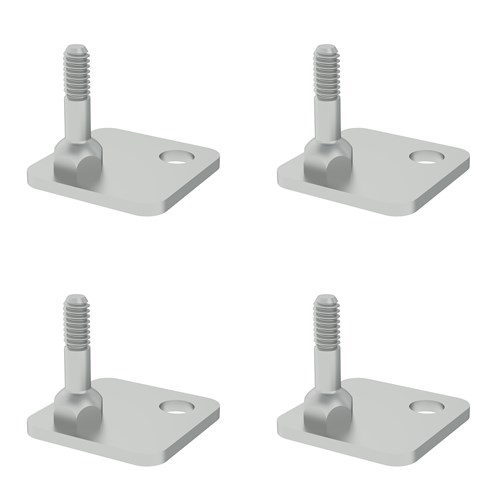 InterMetro Industries SAFP Threaded Seismic Foot Plate Kit - Pack of 4