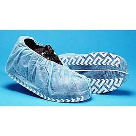 Keystone Safety SC-NWI-NS-XL - Polypropylene Non-Skid Shoe Cover - Cleanroom Class 7 - X-Large - Blue w/White Tread - 3 Bags/Case