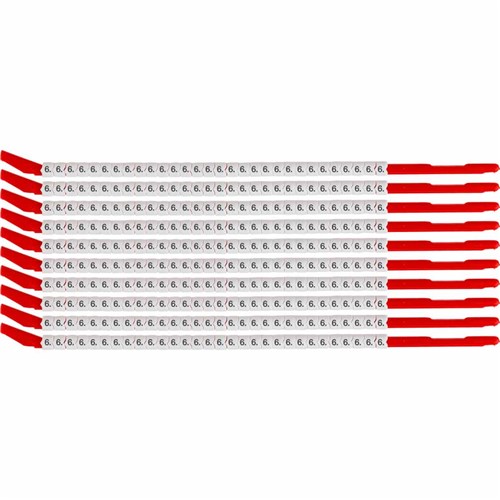 Brady SCN10-6 Clip Sleeve & Wire Markers Legend 6 - 300/pk