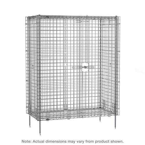 InterMetro Industries SEC33C Super Erecta Stationary Security Shelving Unit - Chrome - 21.5" x 38.5" x 66.8125"